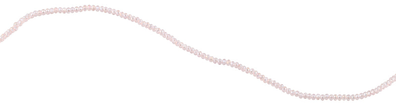 2mm Light Pink Faceted Rondelle Crystal Beads