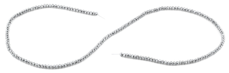 2mm Metal Faceted Rondelle Crystal Beads
