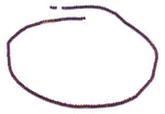 2mm Metallic Purple Faceted Rondelle Crystal Beads