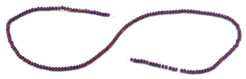 2mm Metallic Purple Faceted Rondelle Crystal Beads