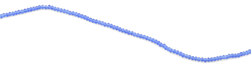 2mm Navy Blue Faceted Rondelle Crystal Beads