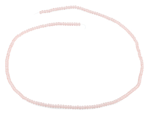 2mm Pink Faceted Rondelle Crystal Beads