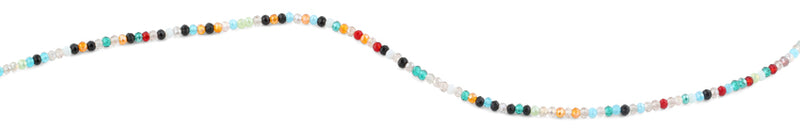 2mm Rainbow Faceted Rondelle Crystal Beads