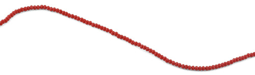 2mm Scarlet Faceted Rondelle Crystal Beads