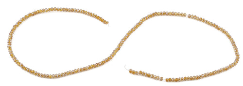 2mm Tan Faceted Rondelle Crystal Beads
