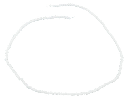 2mm White Faceted Rondelle Crystal Beads