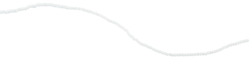 2mm White Faceted Rondelle Crystal Beads