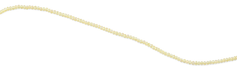 2mm Yellow Faceted Rondelle Crystal Beads