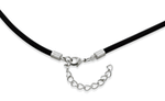 3.0mm Black Rubber Cord w/ Adjustable Clasp