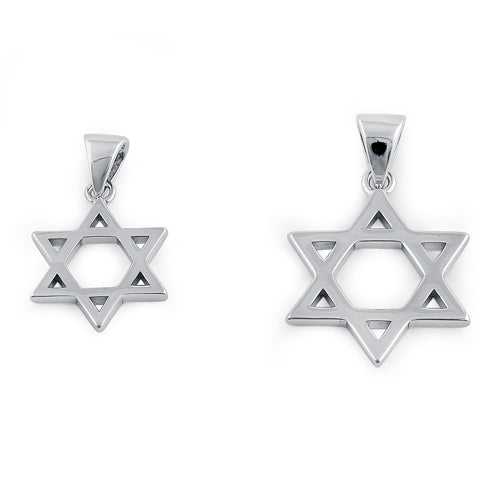 Sterling Silver 20mm Star of David Pendant