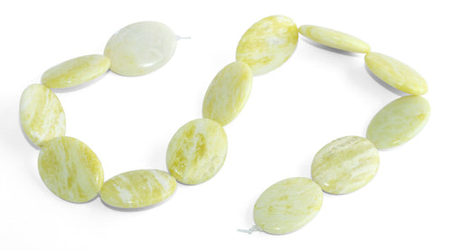 30x22MM Pineapple Jasper Puffy Oval Gemstone Beads