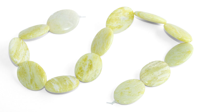 30x22MM Pineapple Jasper Puffy Oval Gemstone Beads