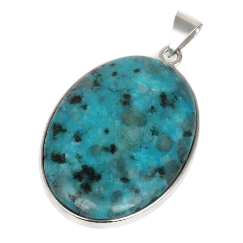 30X40MM Oval Aqua Quartz Gemstone Pendant