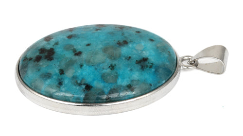 30X40MM Oval Aqua Quartz Gemstone Pendant