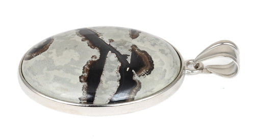 30X40MM Oval Hand-polished Artistic Jasper Gemstone Pendant