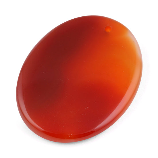 30X40MM Plain Oval Conelian Agate Gem Stone Pendant