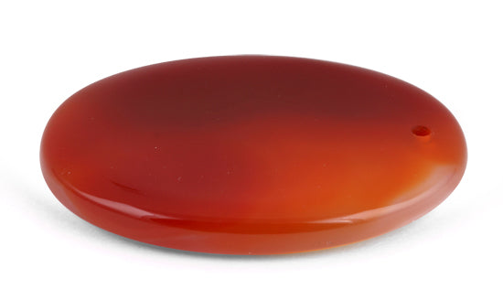 30X40MM Plain Oval Conelian Agate Gem Stone Pendant