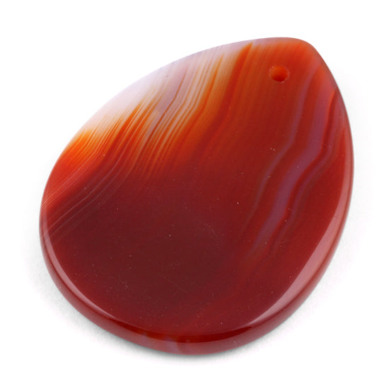 30X40MM Plain Pear Carnelian Agate Gem Stone Pendant