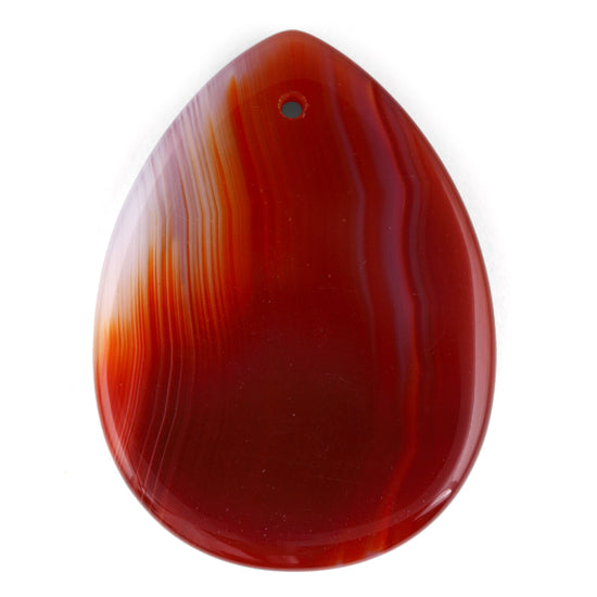 30X40MM Plain Pear Conelian Agate Gem Stone Pendant