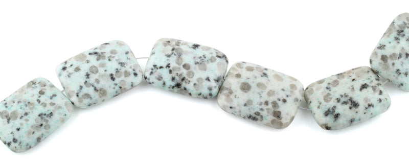 30x40MM Sesame Puffy Rectangular Gemstone Beads