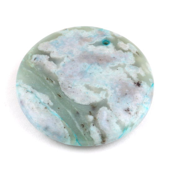 35MM Turquoise Jasper Coin Gem Stone Pendant