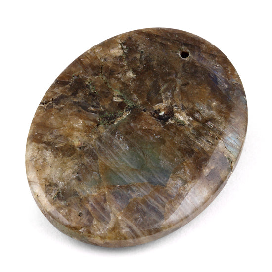 35X45MM Oval hand-Polished Labradorite Gem Stone Pendant