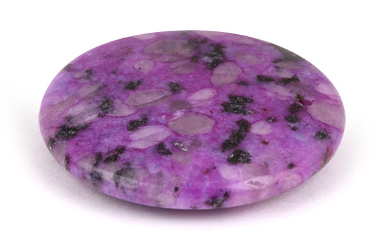 38MM Plain Round Sugilite-Kiwi Gem Stone Pendant