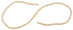 3mm Beige Faceted Rondelle Glass Beads