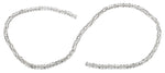 3mm Grey Faceted Rondelle Glass Beads