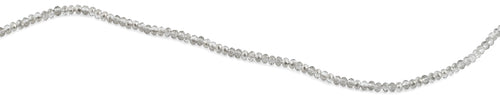 3mm Grey Faceted Rondelle Glass Beads