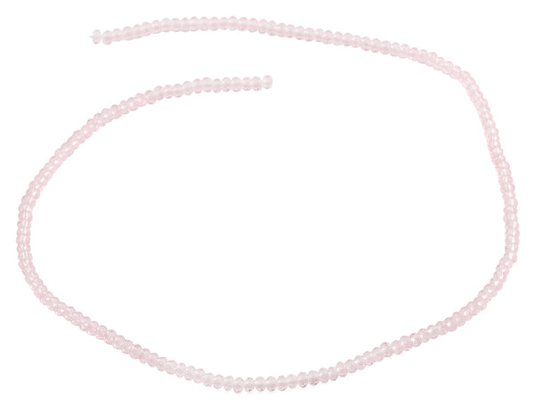 3mm Pink Faceted Rondelle Glass Beads