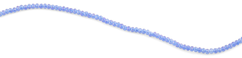 3mm Purple Faceted Rondelle Glass Beads