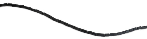 3X6mm Black Rectangle Faceted Crystal Beads
