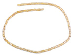 3X6mm Orange Rectangle Faceted Crystal Beads