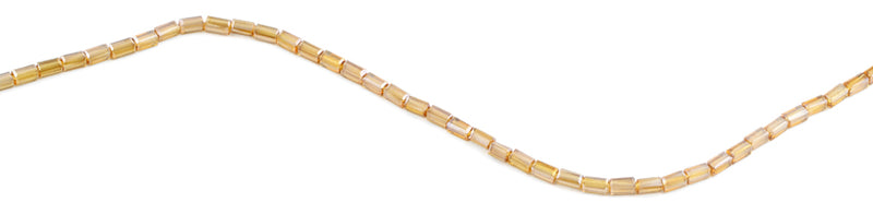 3X6mm Orange Rectangle Faceted Crystal Beads