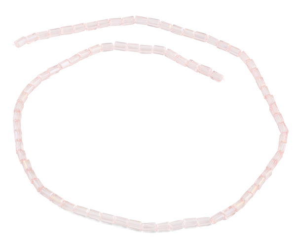 3X6mm Pink Rectangle Faceted Crystal Beads