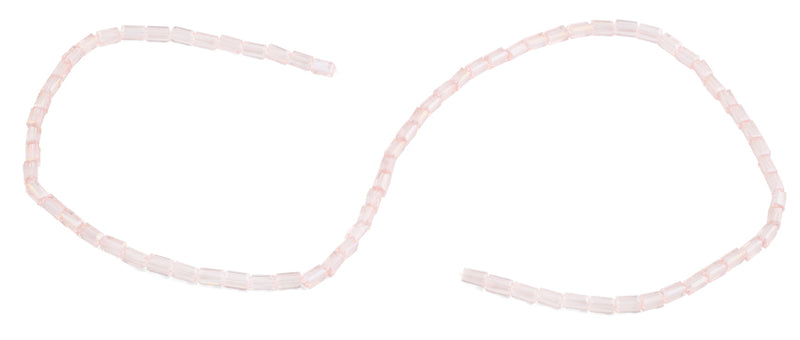 3X6mm Pink Rectangle Faceted Crystal Beads