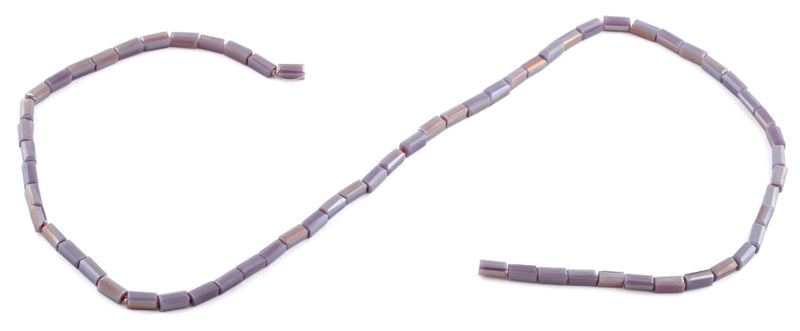 3X6mm Purple Rectangle Faceted Crystal Beads