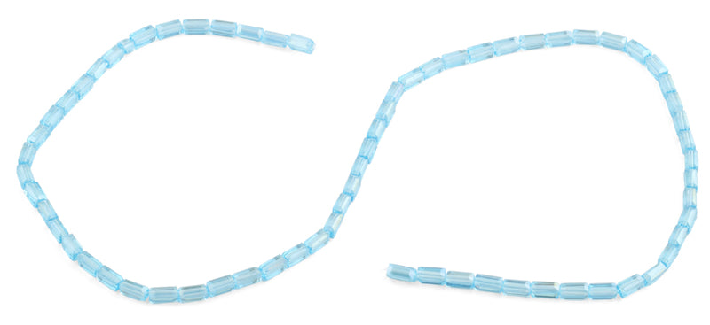 3X6mm Teal Rectangle Faceted Crystal Beads