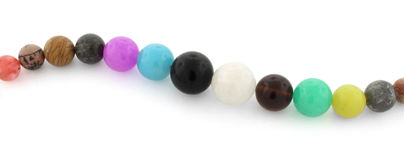 4-18mm Round Multistone Gem Stone Beads