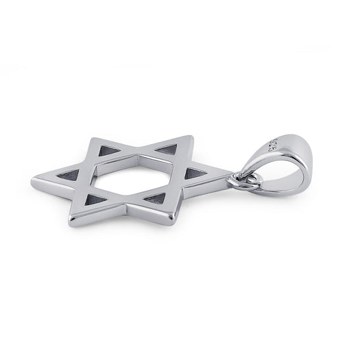 Sterling Silver 20mm Star of David Pendant