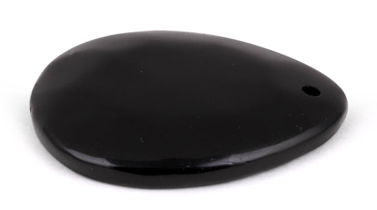 40X50MM Black Agate Drop Gem Stone Pendant