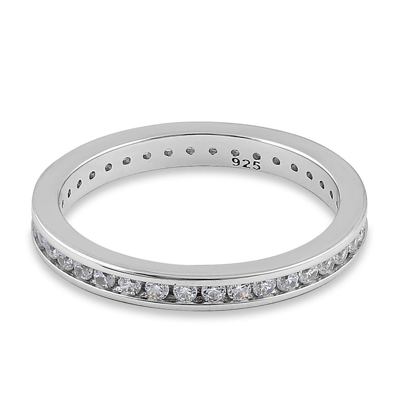 Sterling Silver Stackable Eternity CZ Ring