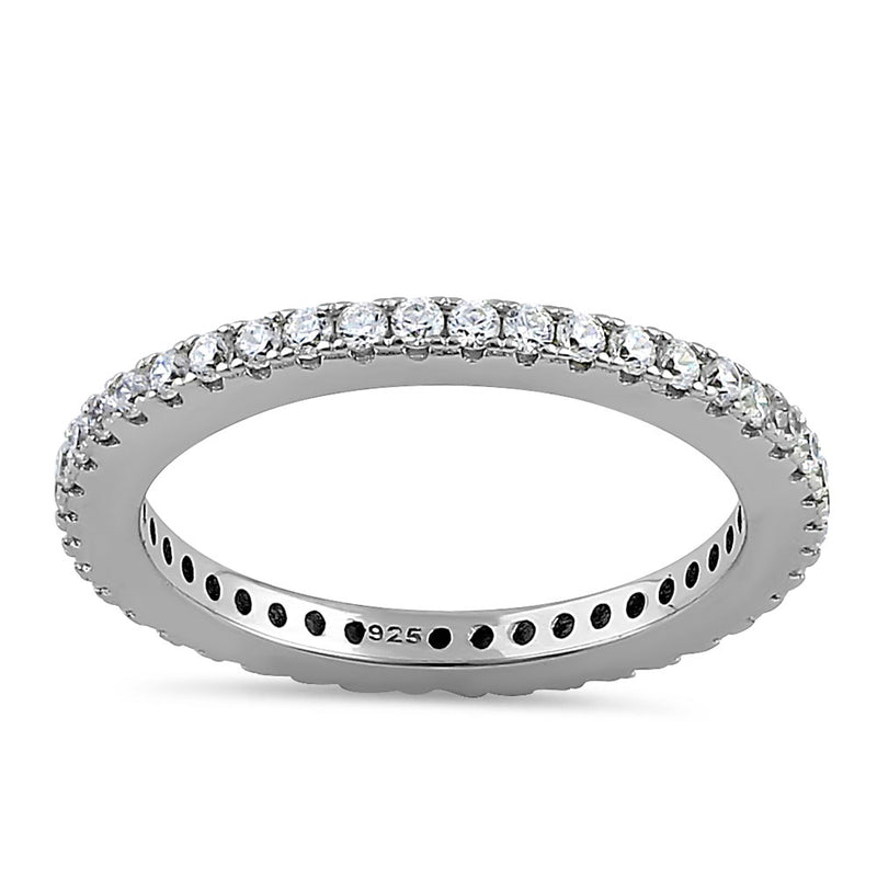 Sterling Silver Stackable Eternity CZ Ring