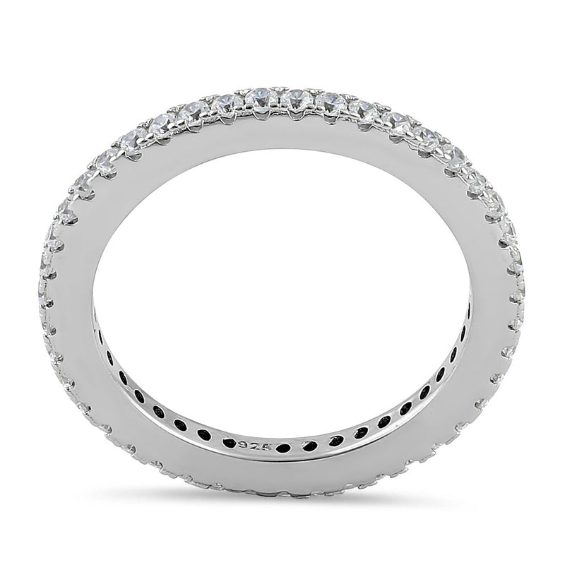 Sterling Silver Stackable Eternity CZ Ring