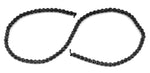 4mm Black Agate Faceted Gem Stone Beads