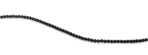 4mm Black Agate Round Gem Stone Beads