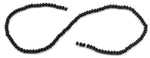 4mm Black Faceted Rondelle Crystal Beads