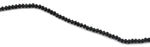 4mm Black Faceted Rondelle Crystal Beads