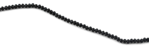 4mm Black Faceted Rondelle Crystal Beads